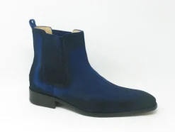 Suede Slip-On Boot Blue