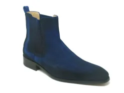Suede Slip-On Boot Blue