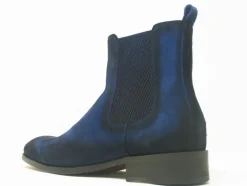 Suede Slip-On Boot Blue