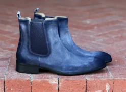 Suede Slip-On Boot Denim