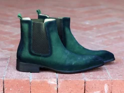 Suede Slip-On Boot Green