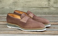 Suede Slip-On Penny Loafer Mocha