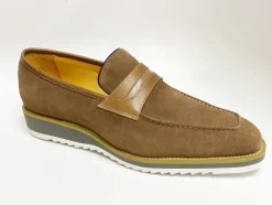 Suede Slip-On Penny Loafer Mocha