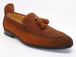 Suede Slip-On Tasseled Loafer Brown