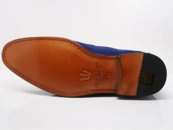 Suede Slip-On Tasseled Loafer Blue