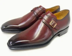Ugo Vasare "Brooks" Monkstrap Shoe Burgundy