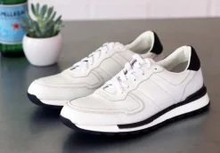 Ugo Vasare by Maurice Calfskin Lace-Up Sneaker White