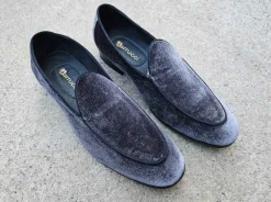 Velvet Formal Loafer Grey