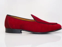 Velvet Formal Loafer Red