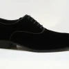 Velvet Lace-Up Oxford Black