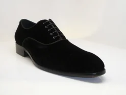 Velvet Lace-Up Oxford Black