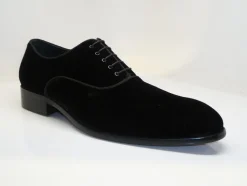 Velvet Lace-Up Oxford Black