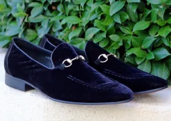 Velvet Slip-On Loafer Black