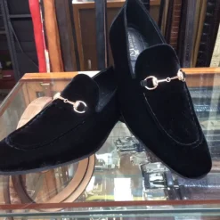 Velvet Slip-On Loafer Black