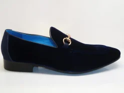 Velvet Slip-On Loafer Blue