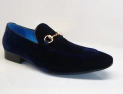 Velvet Slip-On Loafer Blue