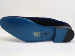 Velvet Slip-On Loafer Blue