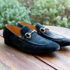 Velvet Slip-On Loafer Charcoal